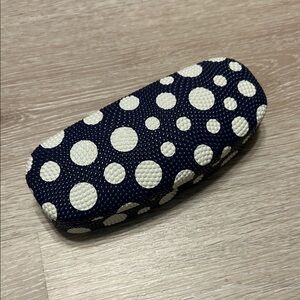 LBI Navy Polka Dot Glasses Case